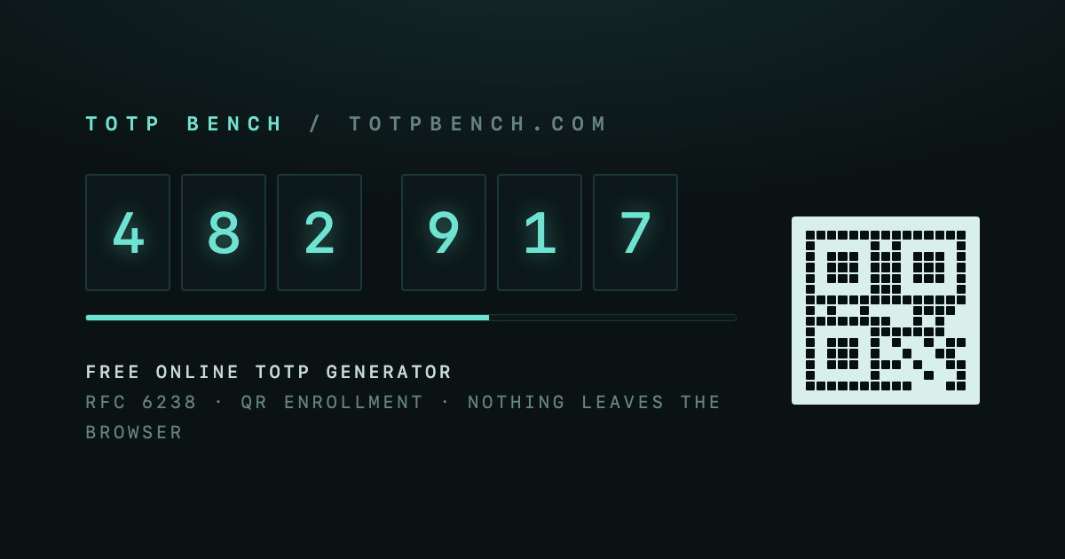 I built a TOTP generator that runs entirely in the browser, something like Google Authenticator for 